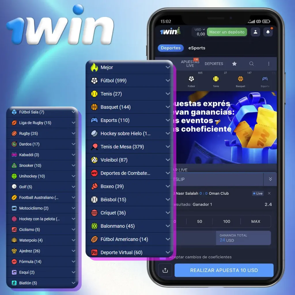 1win línea de apuestas